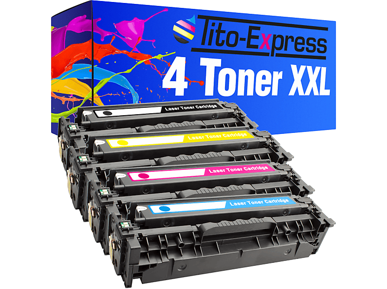 CE413A) (CE410X CE412A 305X TITO-EXPRESS CE411A Toner ,magenta, PLATINUMSERIE ersetzt black, yellow cyan HP 305A 4 Toner