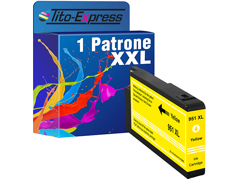 Yellow 951 Patrone TITO-EXPRESS HP ersetzt 1 PLATINUMSERIE (CN048AE) XL Tintenpatrone