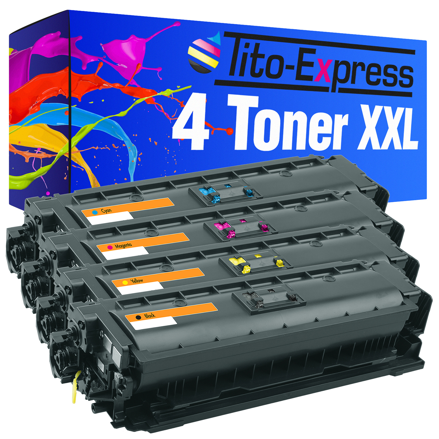TITO-EXPRESS 508X ersetzt (CF360X Toner HP cyan, yellow 4 magenta, CF362X black, Toner CF363X) CF361X PLATINUMSERIE