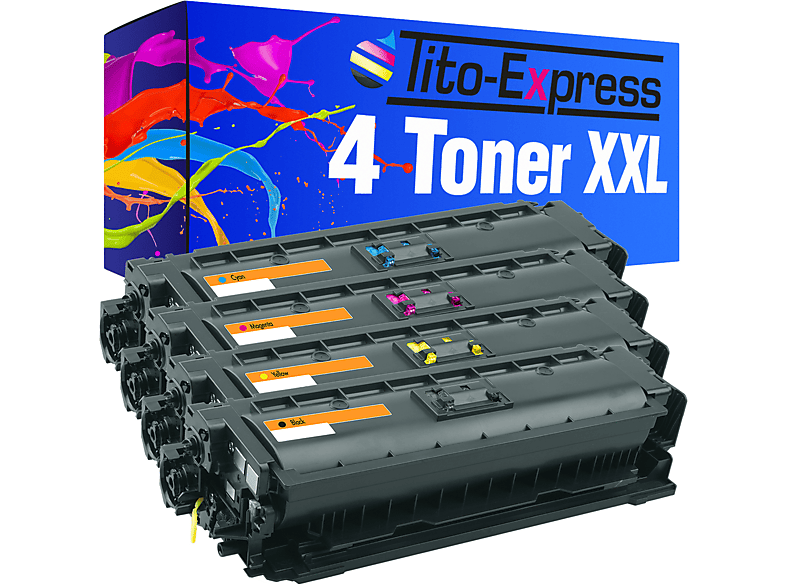TITO-EXPRESS 508X ersetzt (CF360X Toner HP cyan, yellow 4 magenta, CF362X black, Toner CF363X) CF361X PLATINUMSERIE