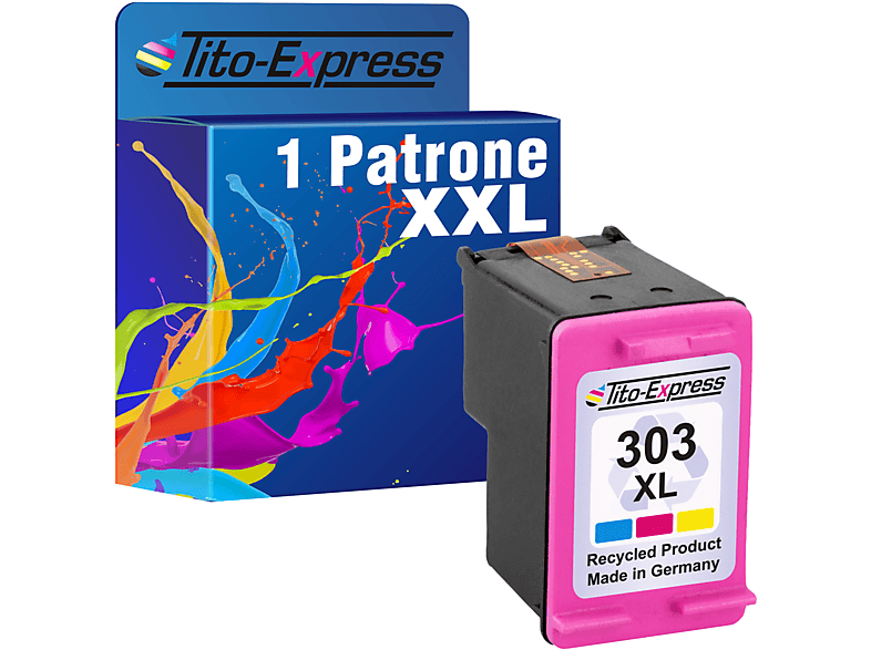 TITO-EXPRESS PLATINUMSERIE 1 Patrone ersetzt HP 303 XL Tintenpatrone Cyan, Magenta, Yellow (T6N04AE)