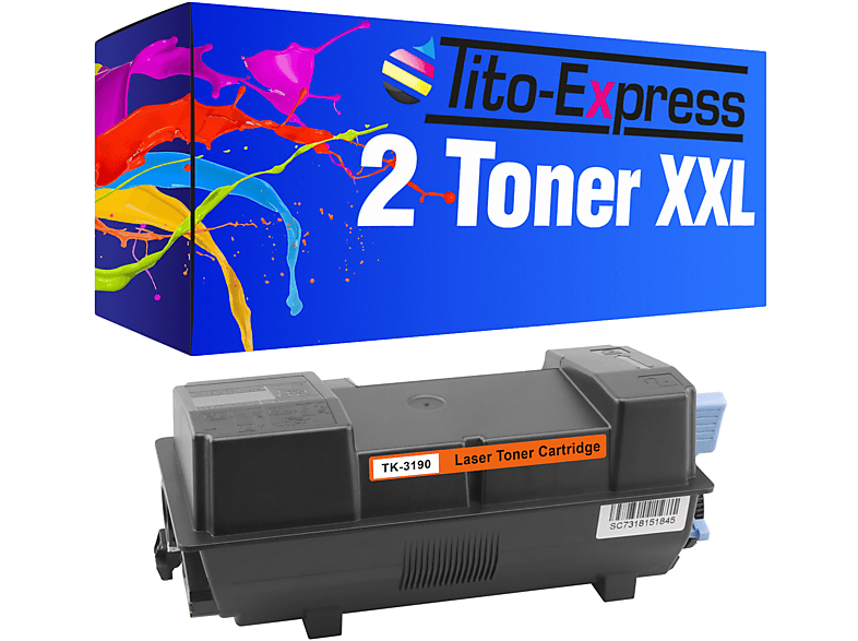 black TITO-EXPRESS (1T02T60NL0) ersetzt 2 Toner Kyocera Toner PLATINUMSERIE TK-3190