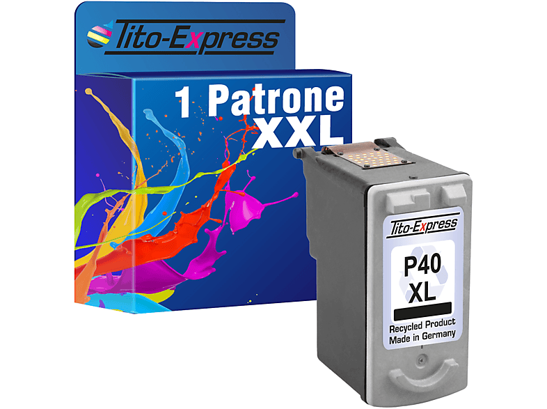 PLATINUMSERIE Tintenpatrone (0615B001) ersetzt TITO-EXPRESS Black PG-40 1 Patrone Canon XL