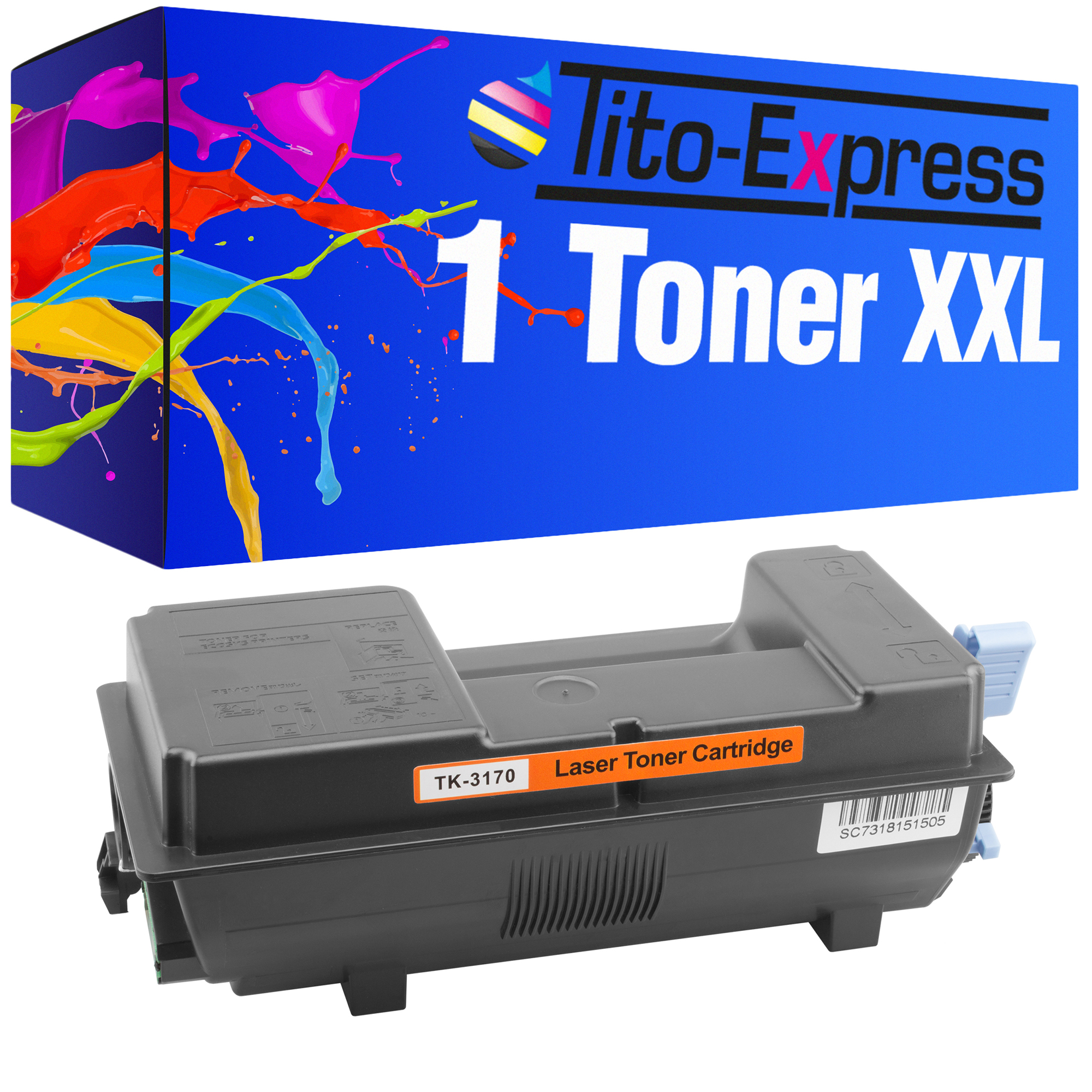 TITO-EXPRESS PLATINUMSERIE Toner black (1T02T80NL0) TK-3170 1 ersetzt Toner Kyocera