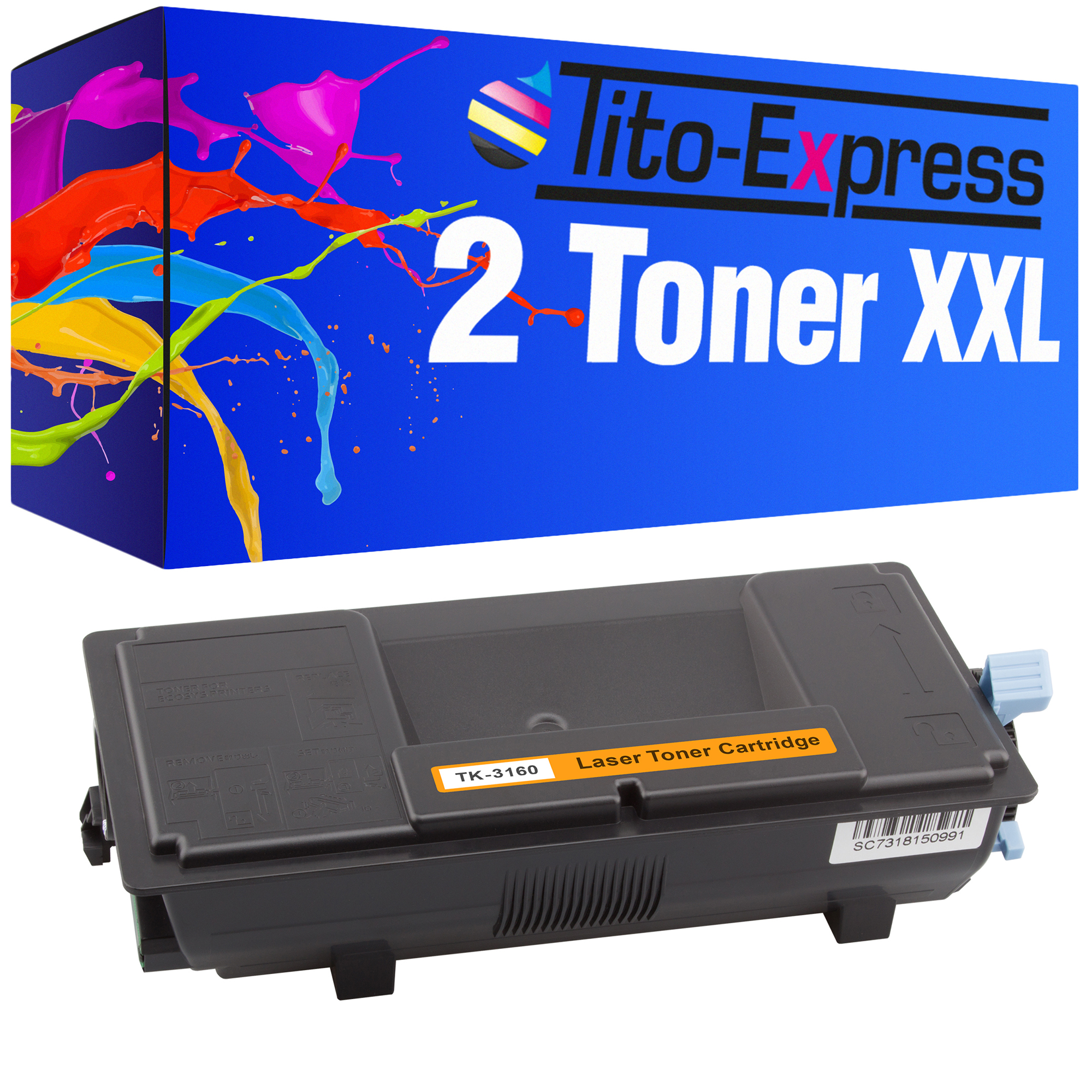 TITO-EXPRESS PLATINUMSERIE (1T02T90NL0) black Kyocera Toner Toner ersetzt TK-3160 2