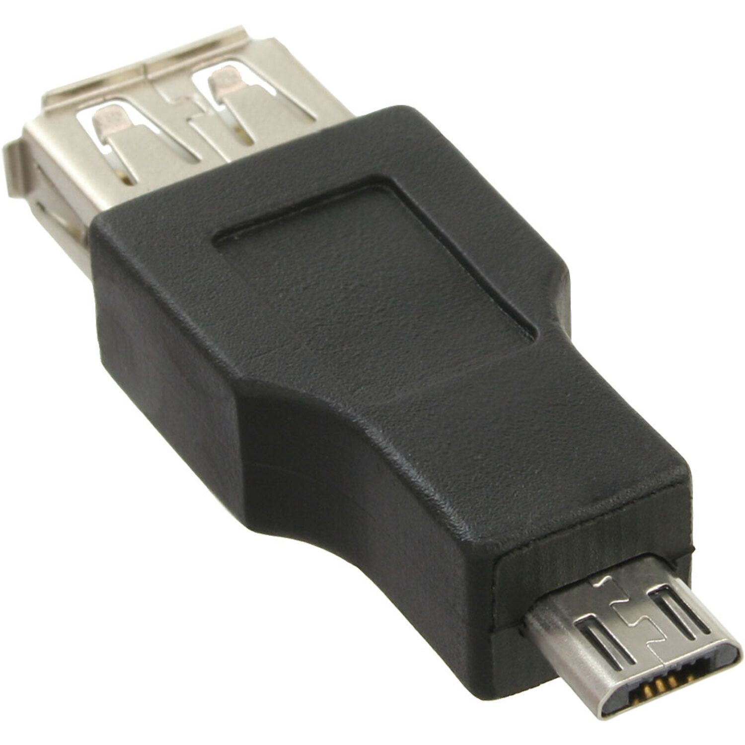 Adapter, USB A USB / an Micro-USB INLINE Stecker InLine® Micro-B Adapter, Buchse 2.0 schwarz Adapter