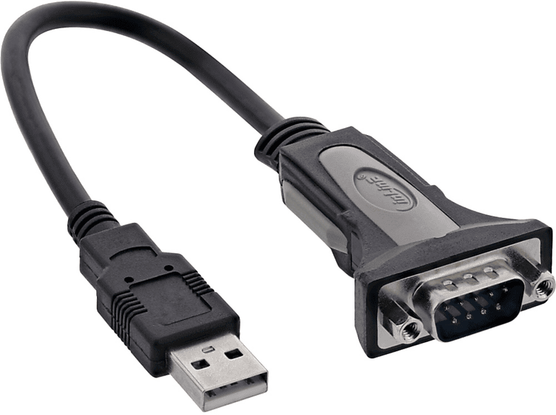 9pol 2.0 / USB Seriell Adapterkabel, D USB Sub USB zu Stecker, an A Seriell -<gt/> InLine® INLINE Parallel, schwarz