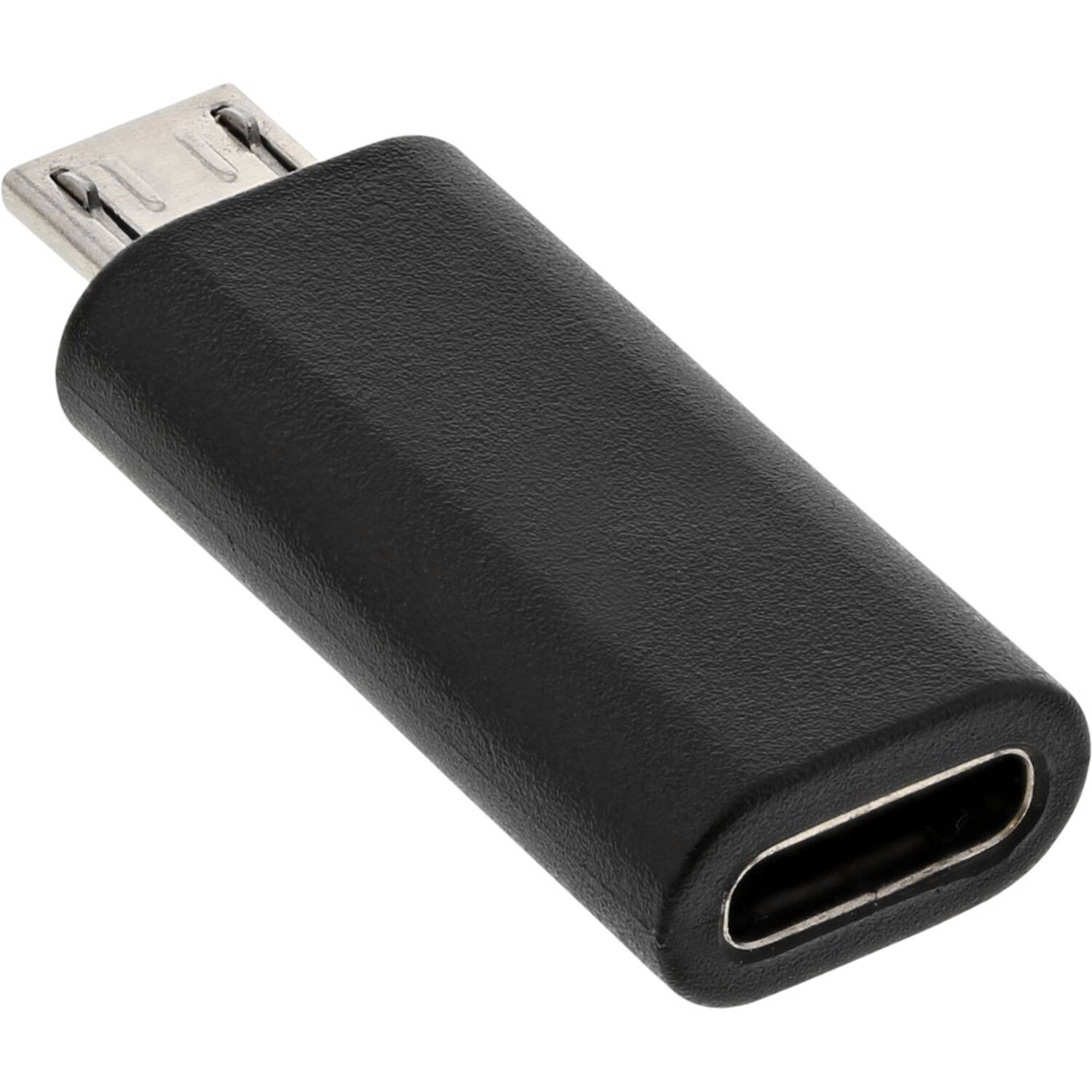 INLINE InLine® USB auf USB Adapter, USB-C Stecker Adapter 2.0 / Buchse schwarz 2.0 Adapter, Micro-USB