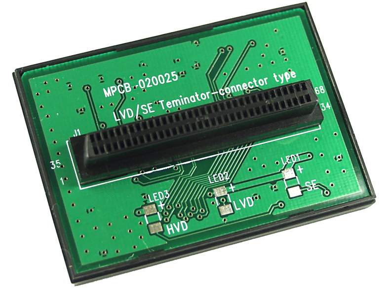68pol U320 intern Buchse, LVD/SE D mehrfarbig INLINE SCSI InLine® mini Terminator, Sub SCSI,