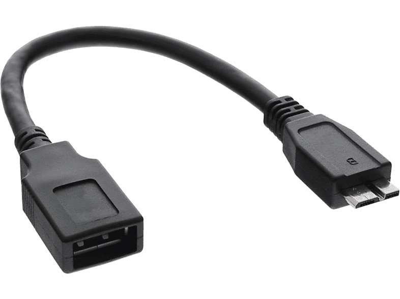 INLINE InLine® Micro-USB 3.0 OTG Adapterkabel, Micro-B Stecker an USB A / USB OTG, schwarz