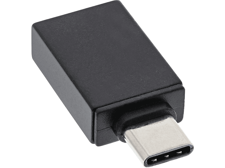 Buchse, INLINE USB schwarz Adapter, 3.2 InLine® USB-C Stecker an Gen.2 USB Adapter, OTG 3.2 A Adapter