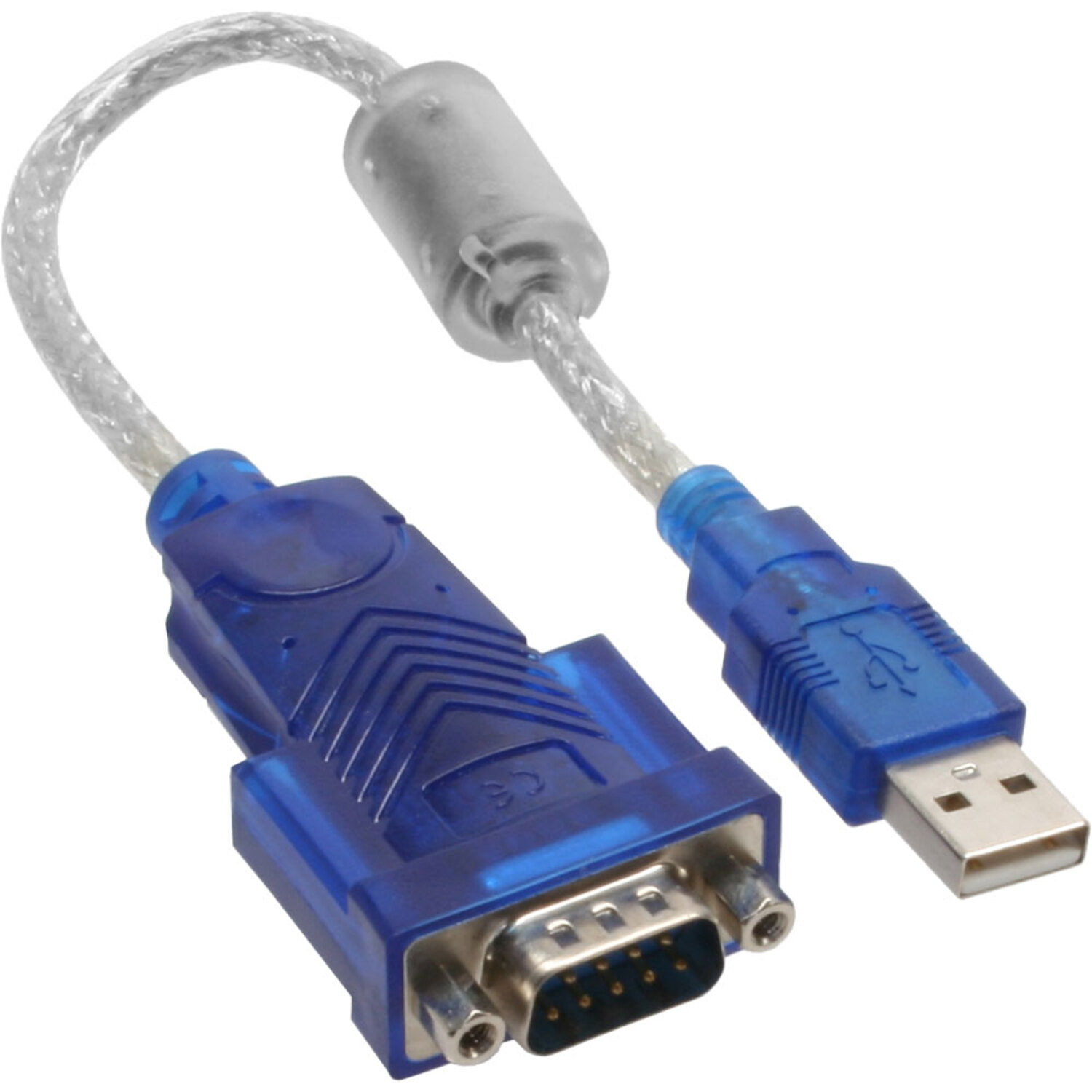 / Seriell an Sub Stecker Premium, Parallel, zu 9pol transparent Seriell InLine® USB INLINE -<gt/> A D Adapterkabel USB