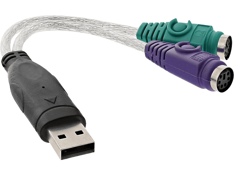 INLINE InLine® USB zu PS/2 Konverter, USB Stecker an 2x Buchse für Maus