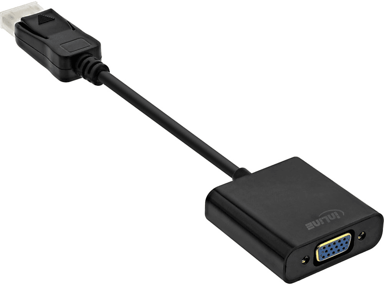 INLINE InLine® Basic DisplayPort Adapterkabel, Stecker auf VGA Buchse 0,15m Displayport zu HDMI / VGA / DVI