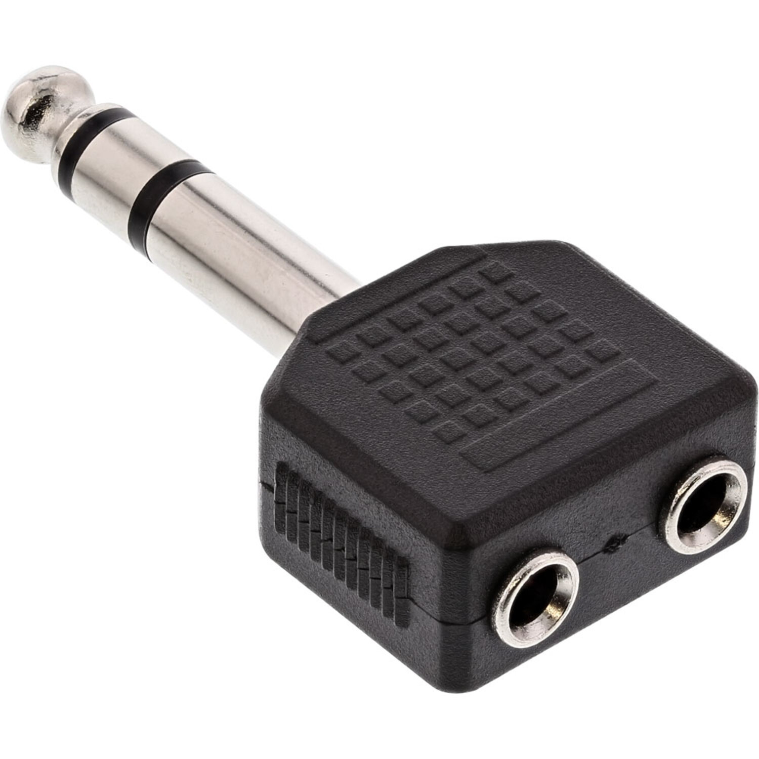 Klinke an InLine® Adapter, Klinke Stecker Stereo Audio / zu zu Klinke INLINE 3,5mm 2x 6,3mm
