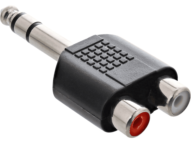 INLINE InLine® Audio Adapter, 6,3mm Klinke Stecker auf 2x Cinch Buchse, / zu Klinke zu Cinch