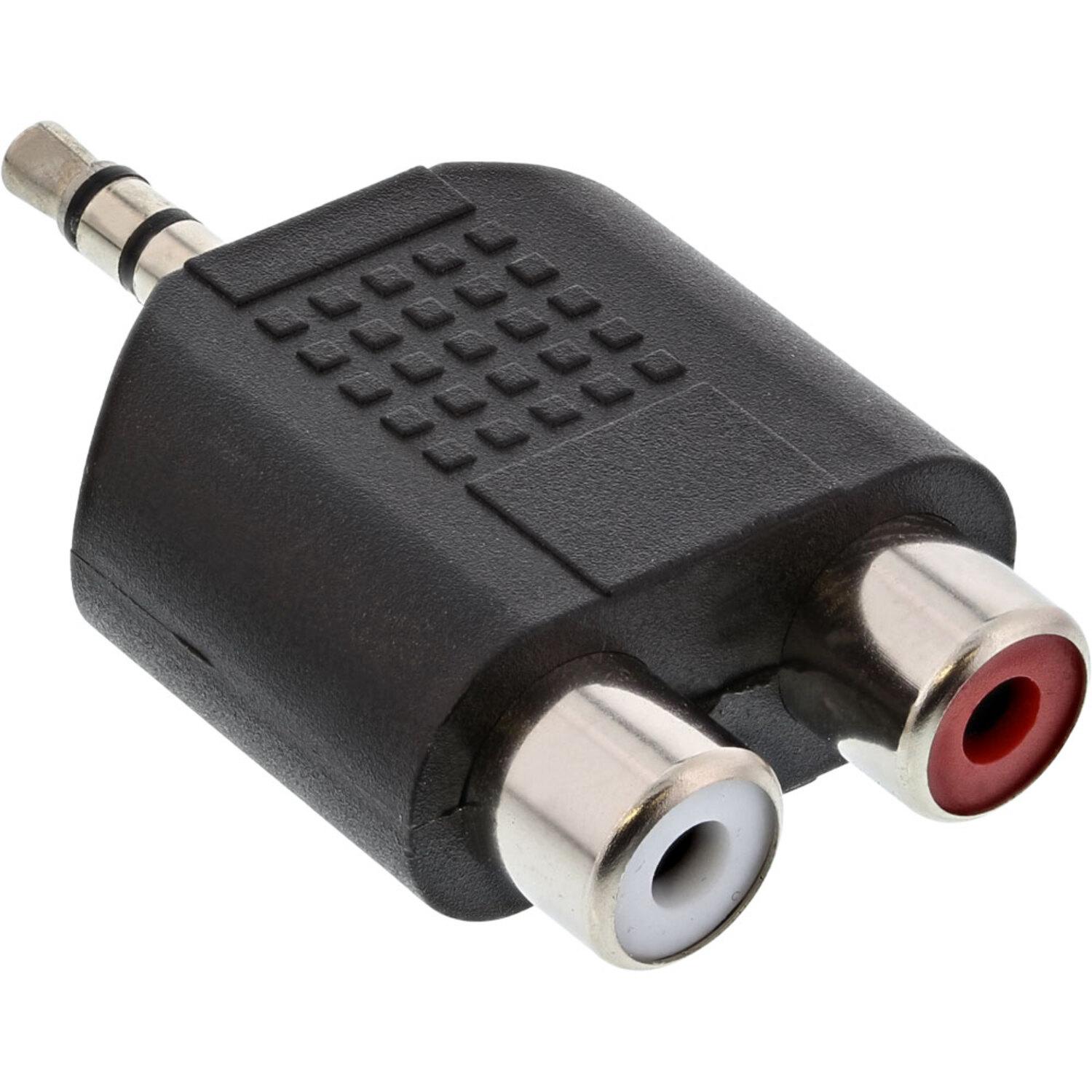 INLINE InLine® / Cinch Cinch Klinke Audio zu 3,5mm an Buchse, Adapter, Stecker 2x zu Klinke