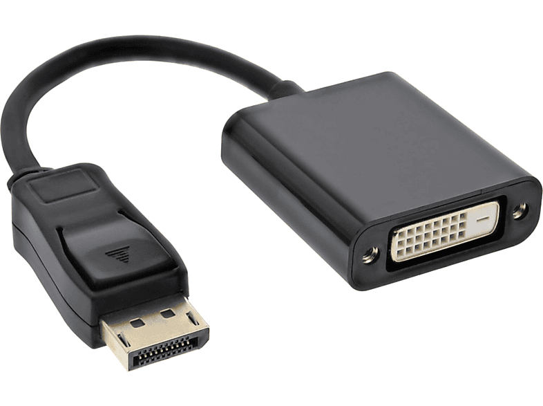 INLINE Buchse DVI-D 24+5 VGA DisplayPort / zu Stecker 0,15m HDMI auf Displayport DVI / InLine® Adapterkabel,