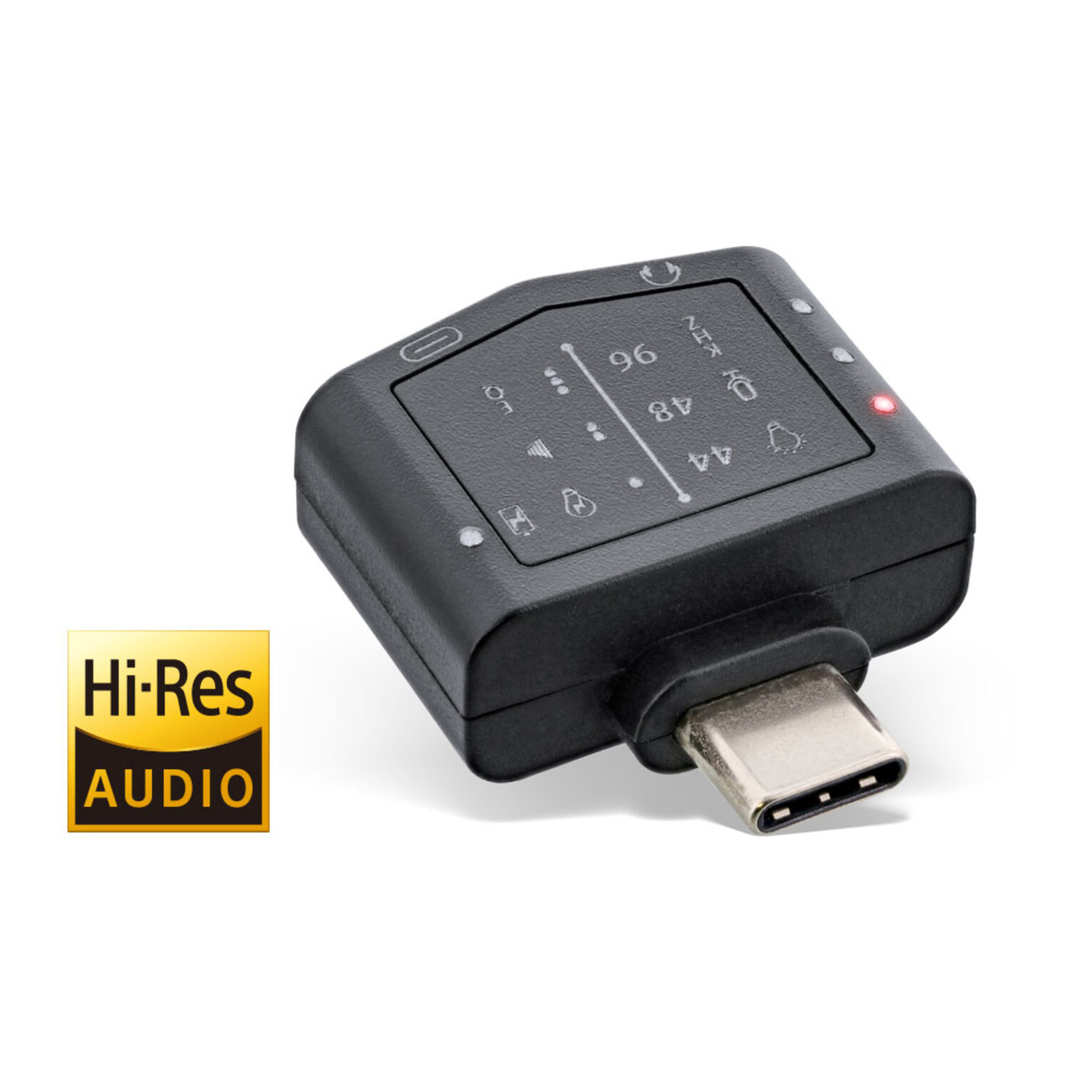 INLINE InLine Audio 3,5mm Mini USB-C zu Adapter Audiokonverter PD, 96KHz Hi-Res mit Buchse