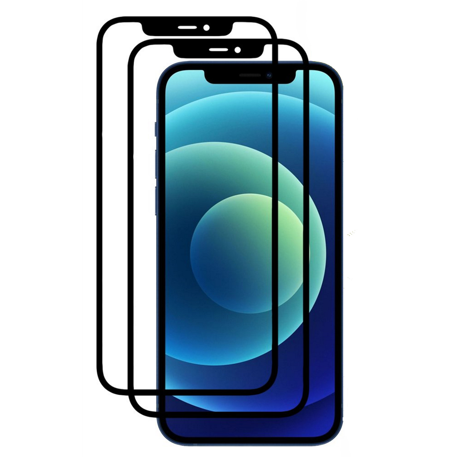 WOZINSKY 2x 9H 12 Displayschutz(für iPhone Cover Apple Pro) Schutzglas Full