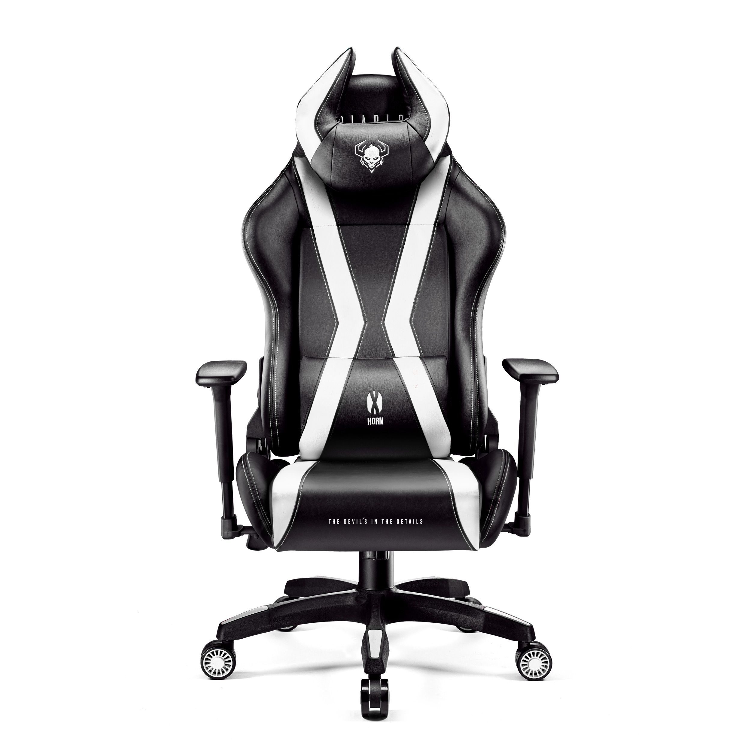 2.0 NORMAL STUHL X-HORN DIABLO GAMING CHAIRS Chair, Gaming black/white