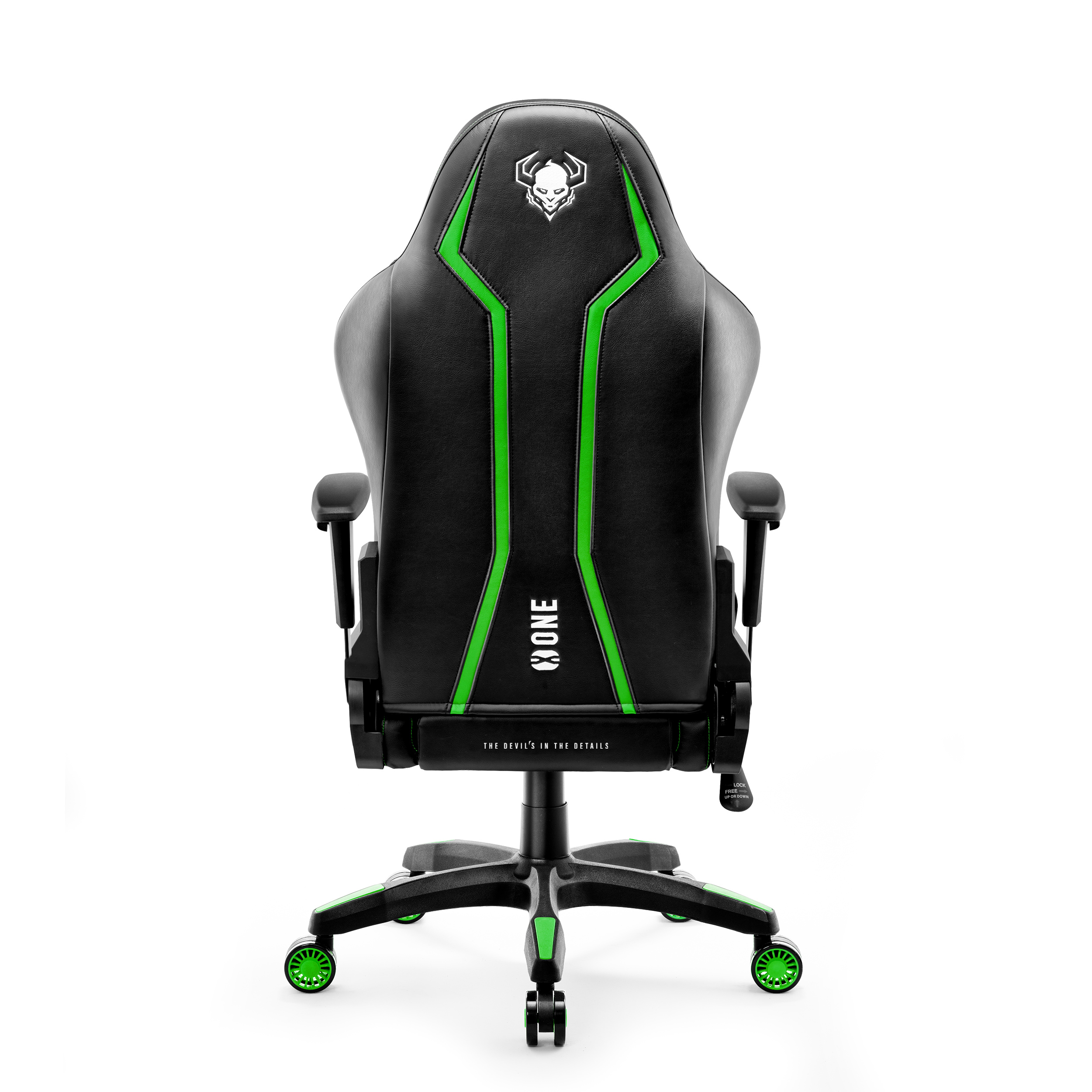 Gaming Chair, DIABLO 2.0 GAMING NORMAL STUHL black/green CHAIRS X-ONE