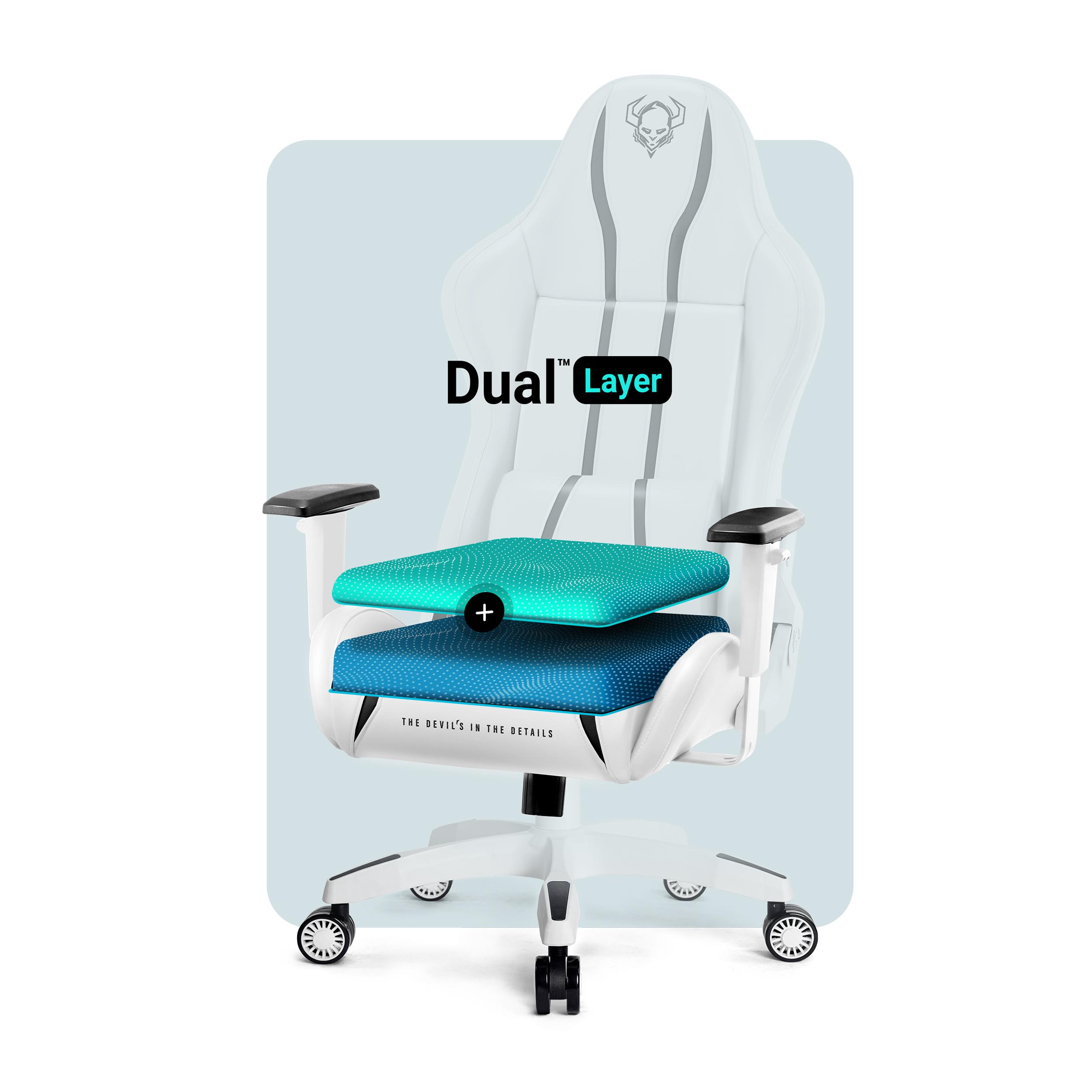 Gaming STUHL CHAIRS white NORMAL DIABLO 2.0 GAMING Chair, X-ONE