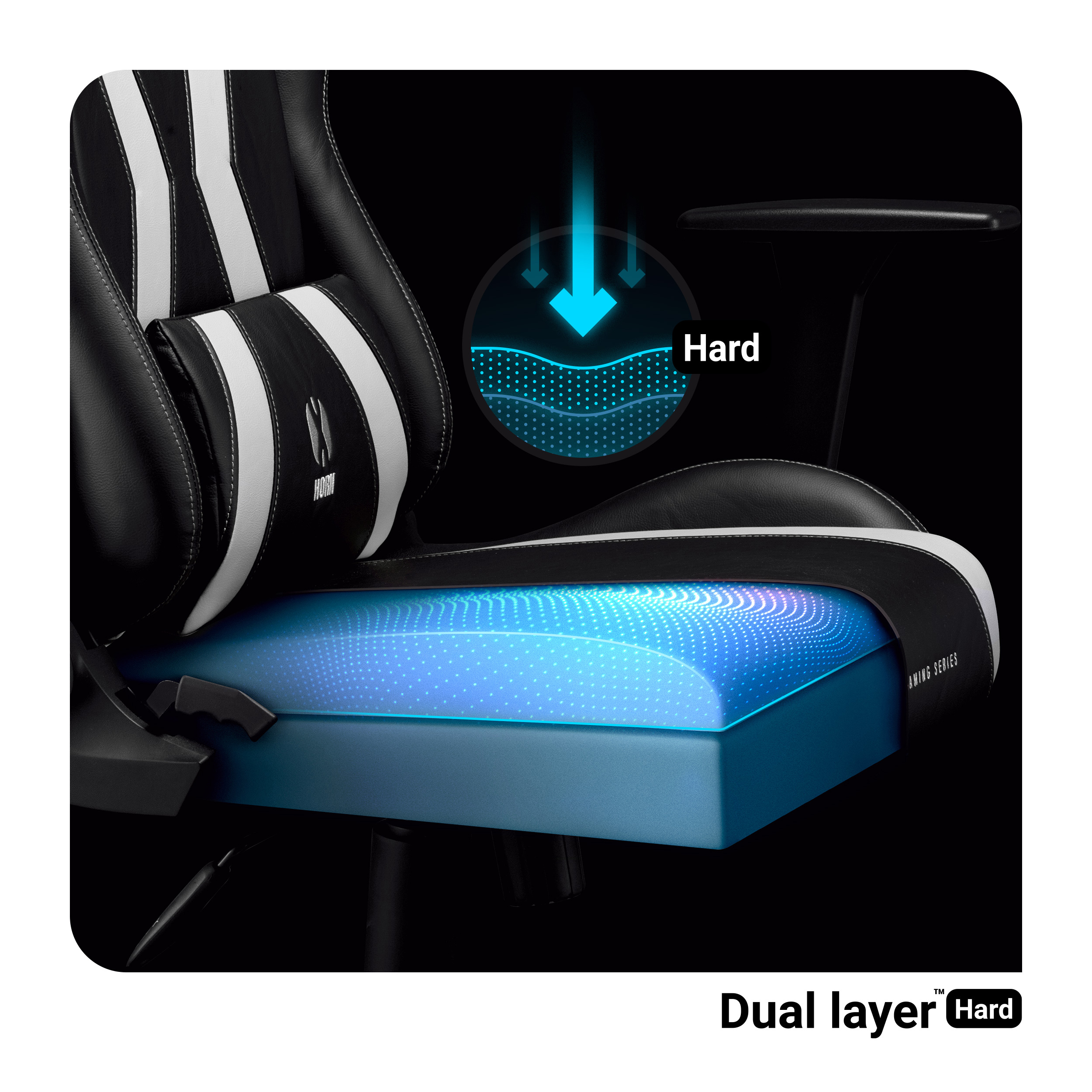 DIABLO CHAIRS NORMAL STUHL X-HORN Gaming black/white GAMING Chair, 2.0