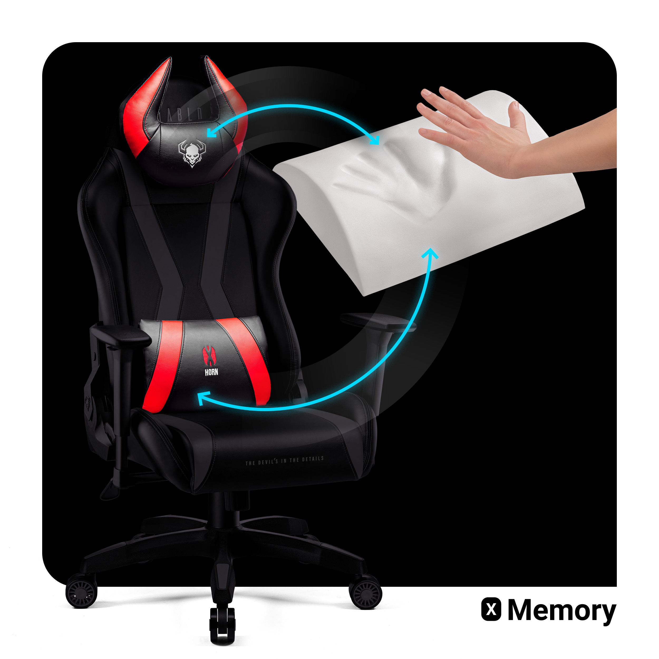 DIABLO CHAIRS GAMING Chair, Gaming black/red X-HORN NORMAL STUHL 2.0