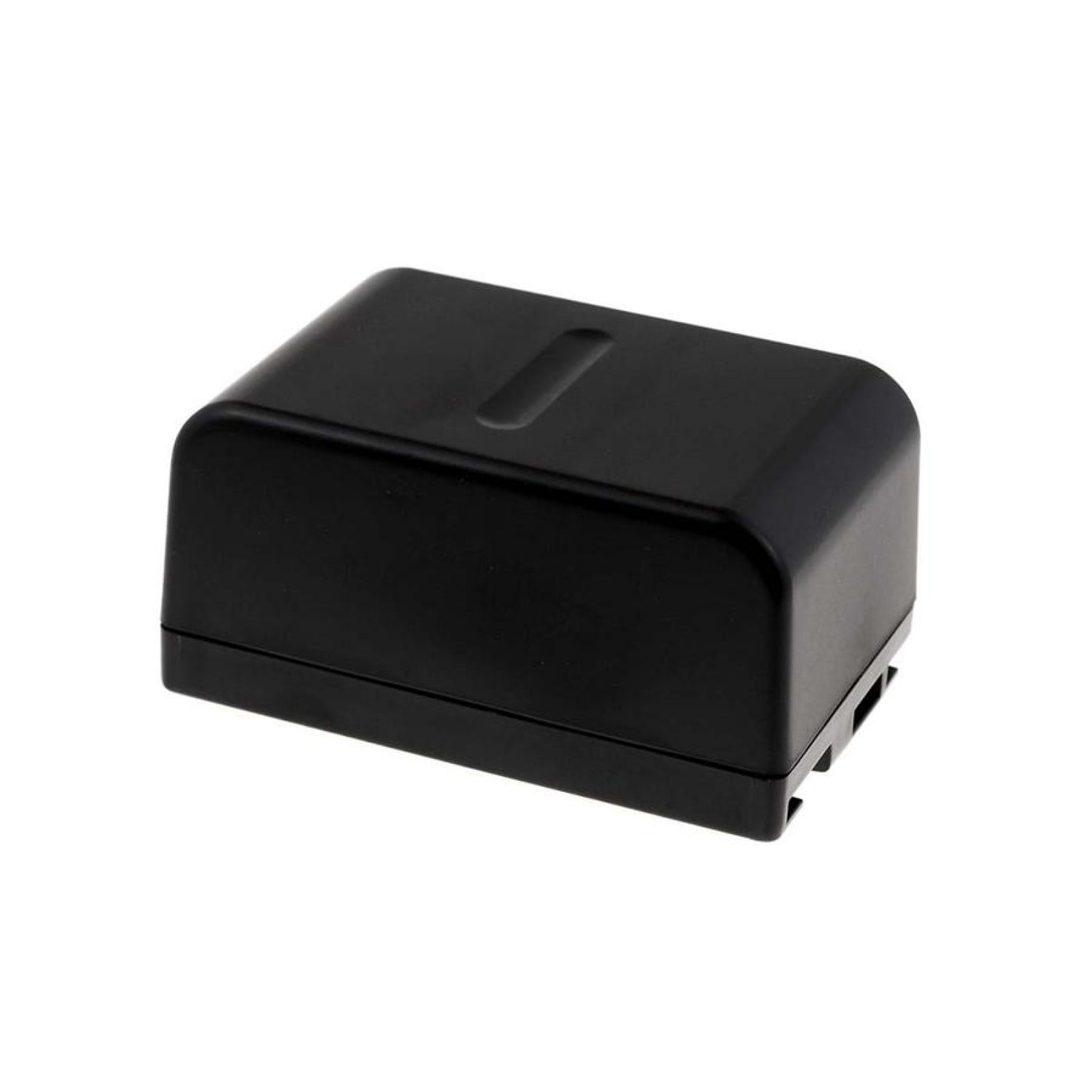 Un dispositivo electrónico negro y rectangular con una ranura en la superficie superior.