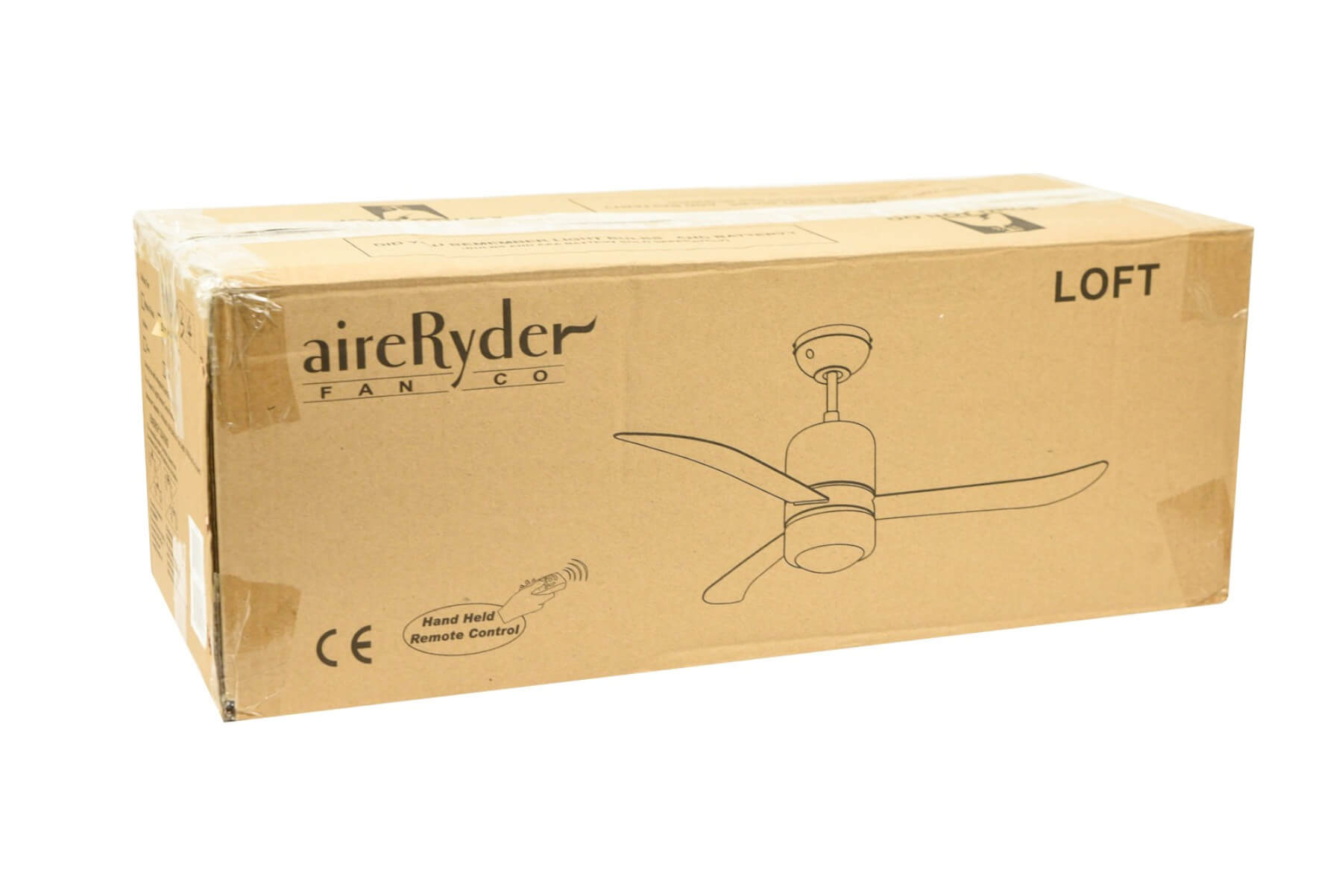 AIRERYDER Loft Deckenventilator Transparent Watt) (45