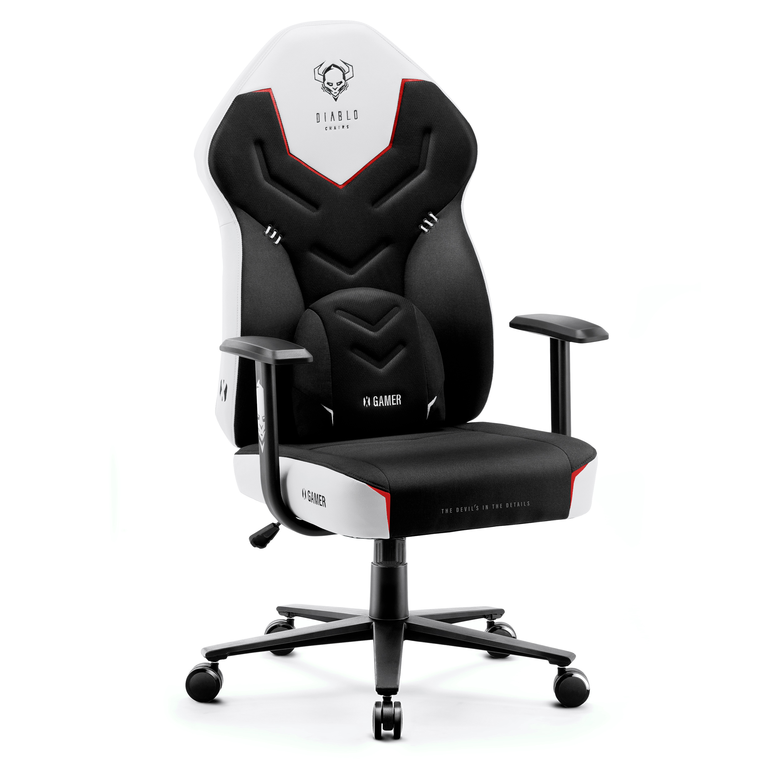DIABLO CHAIRS Gaming NORMAL STUHL black/white 2.0 X-GAMER GAMING Chair,