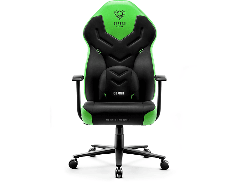 black/green GAMING Chair, DIABLO NORMAL X-GAMER Gaming STUHL 2.0 CHAIRS