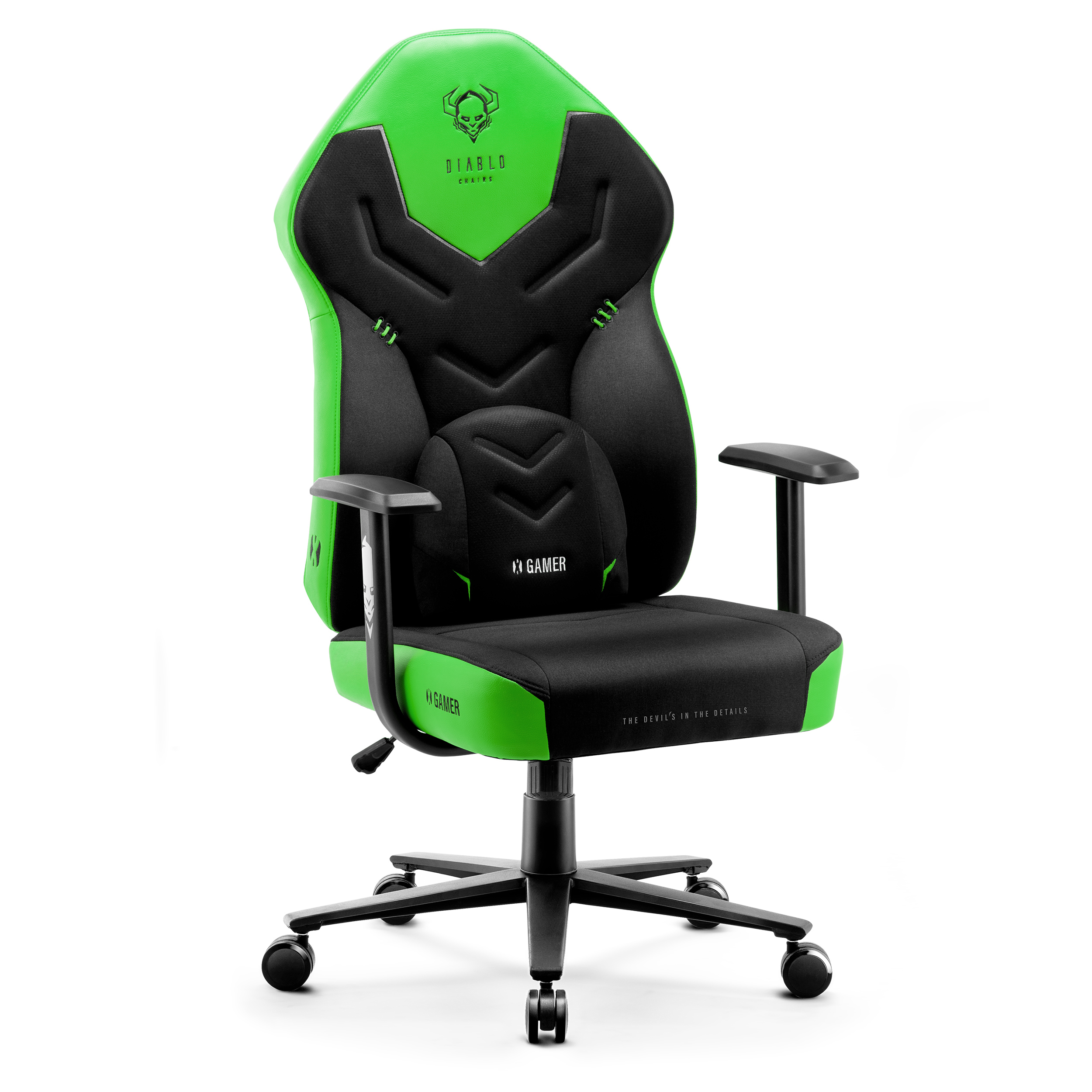 DIABLO CHAIRS black/green Chair, 2.0 X-GAMER GAMING NORMAL Gaming STUHL