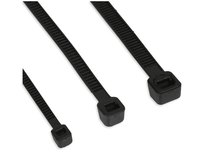 Kennzeichnung 150mm, / Befestigung Breite Kabelbinder, 100 Stück 2,5mm, schwarz, Länge InLine® INLINE