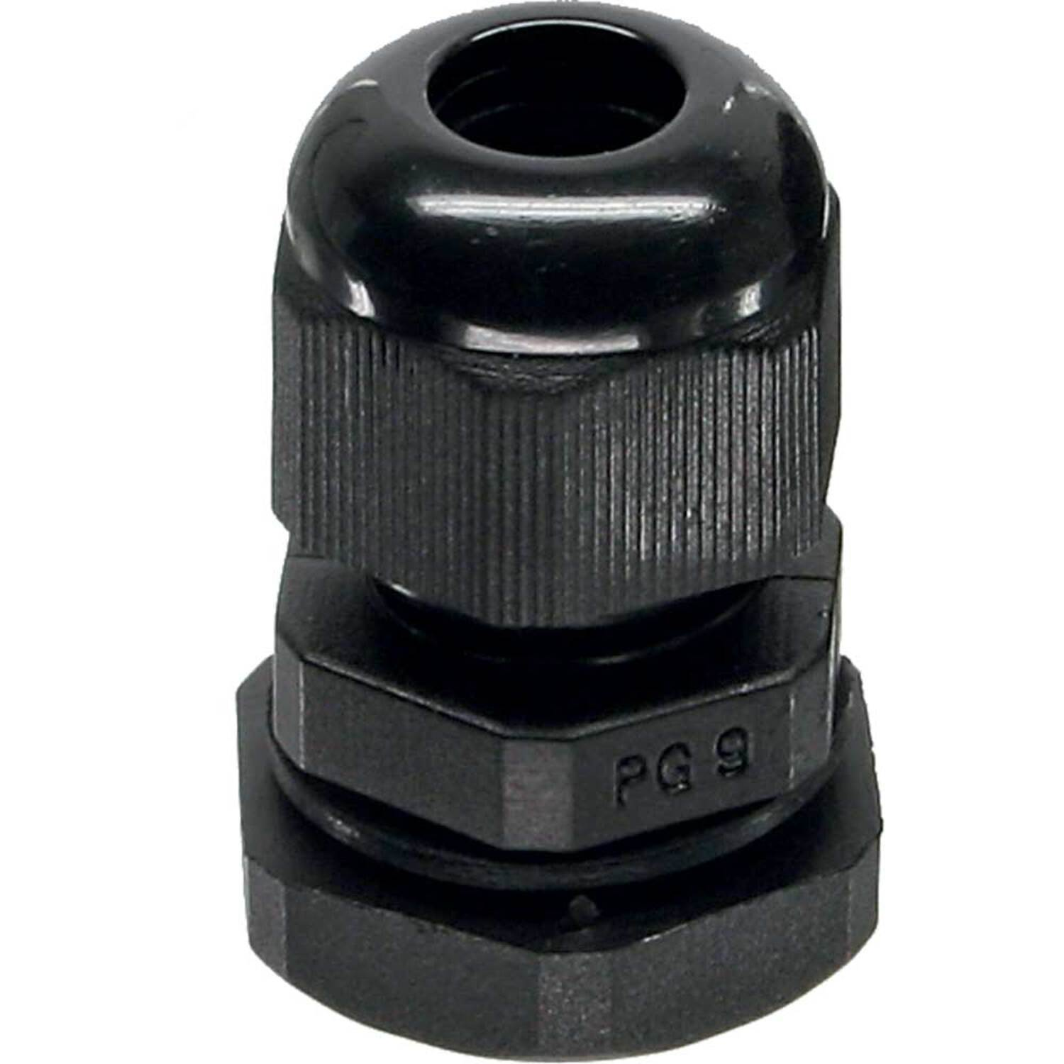 10 IP68 INLINE 9 / InLine® Kabeldurchführung Befestigung 4-8mm, PG schwarz, Stück Nylon Kennzeichnung