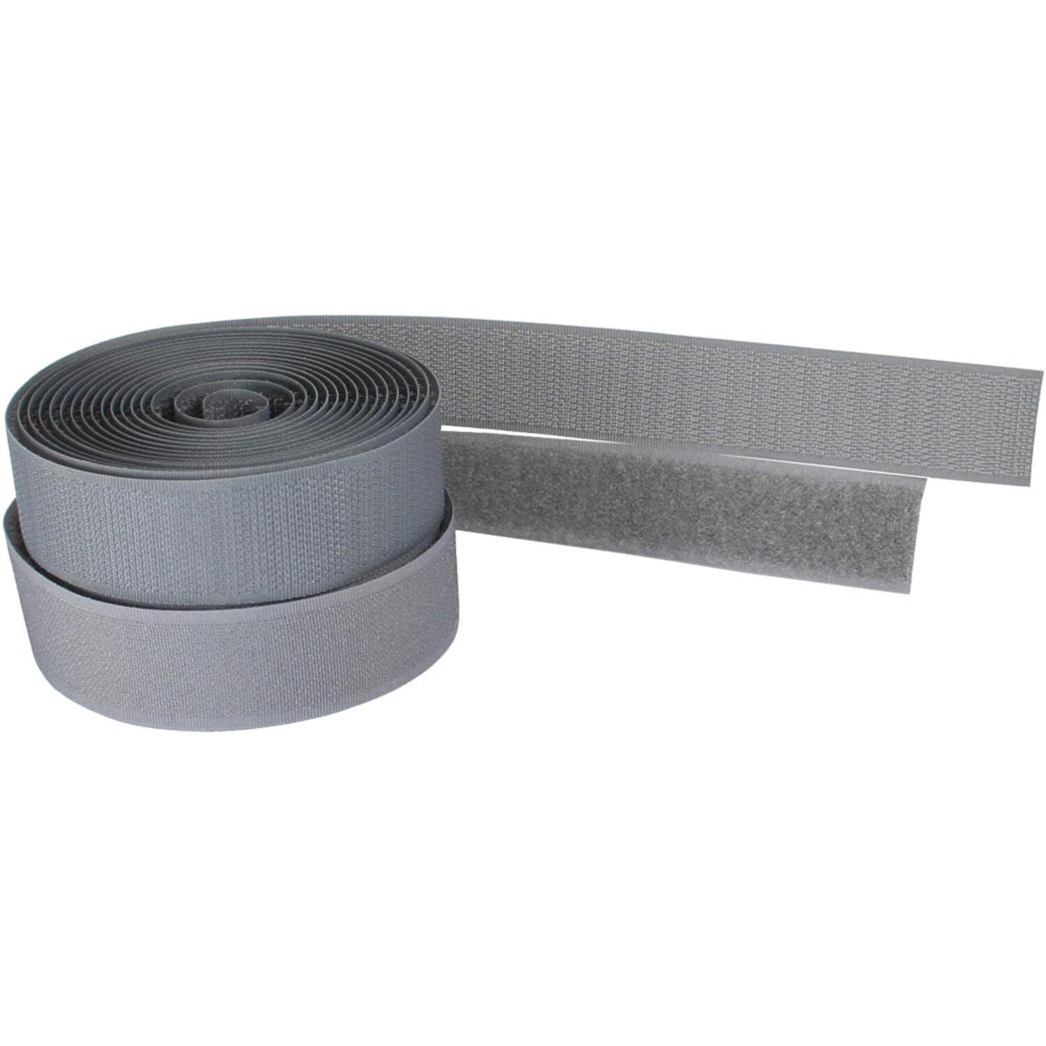 INLINE InLine® Kabelbinder, Klettverschlussband Kennzeichnung 25mm, / / Befestigung / grau, 3m 2-teilig