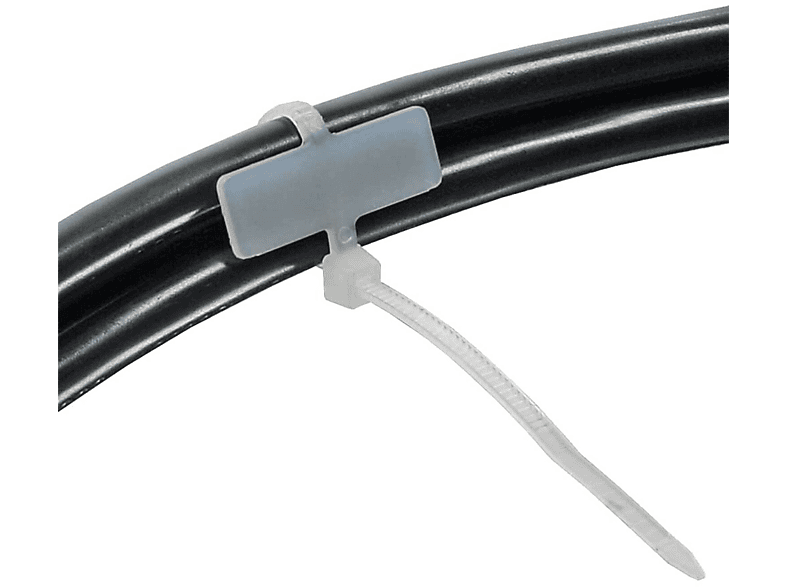 INLINE InLine® Kabelbinder, Länge 100mm, Breite 2,5mm, 100 Stück, quer / / Kennzeichnung / Befestigung