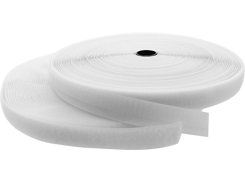 Klettverschlussband INLINE 25mm, Kennzeichnung / Befestigung InLine® / weiß, 25m Kabelbinder, 2-teilig,