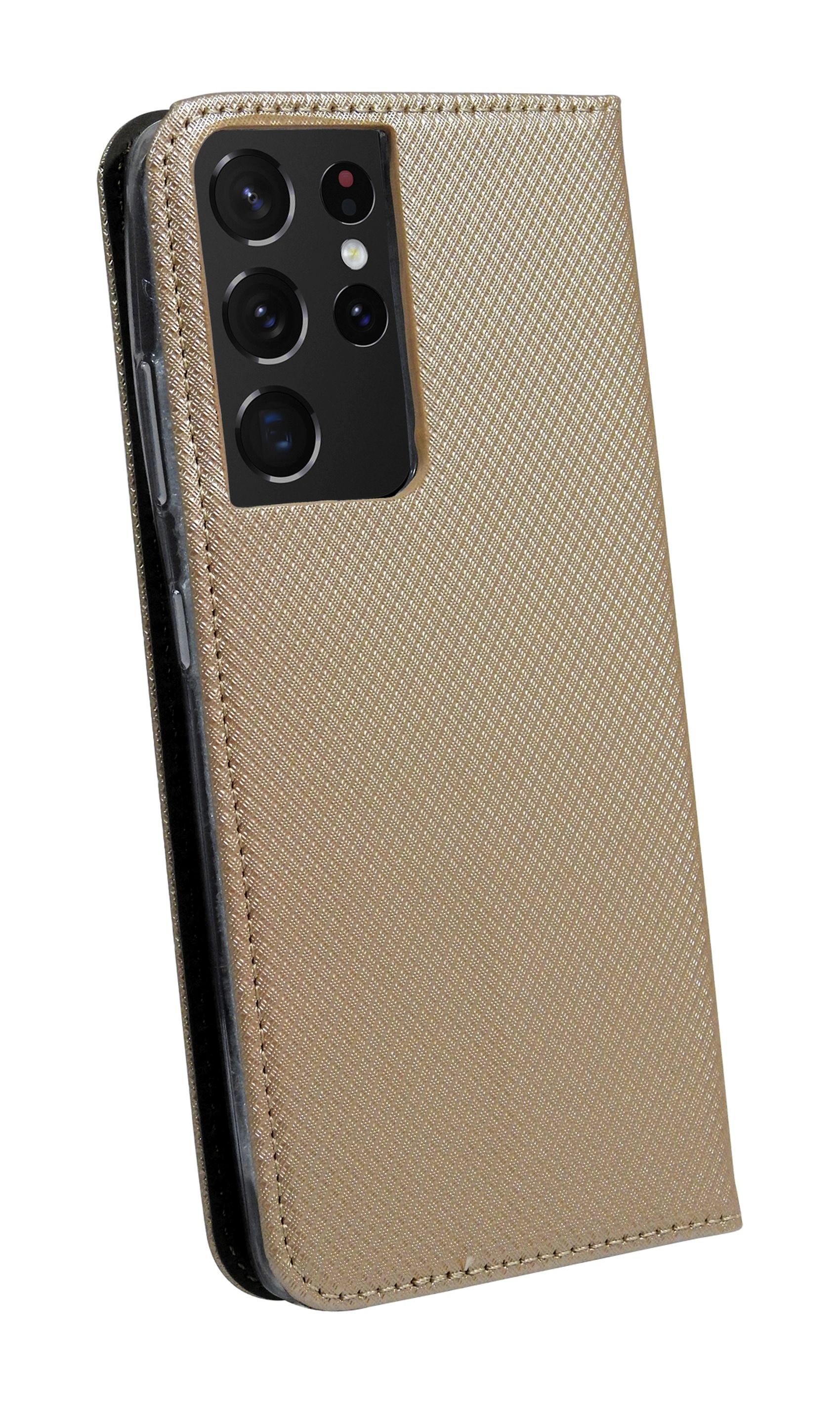 Galaxy Gold Bookcover, Samsung, Case, COFI S21 Smart Hülle Ultra,