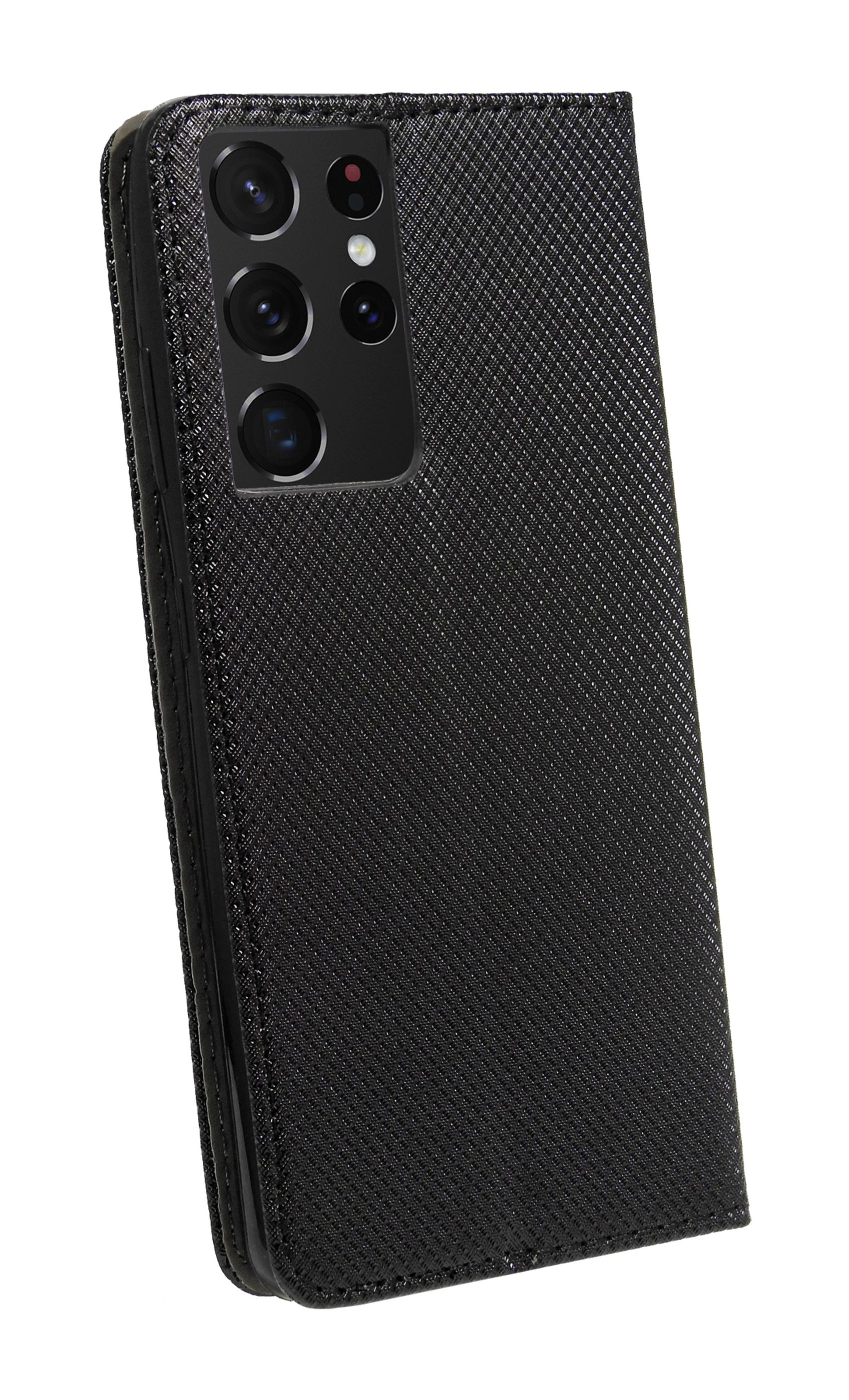 Smart Samsung, Hülle Ultra, S21 Schwarz COFI Case, Galaxy Bookcover,