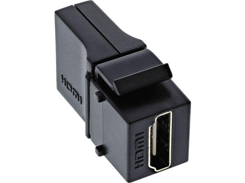 INLINE InLine® HDMI Buchse/Buchse, Einsatz 4K/60Hz, / Modulsystem, Snap-In Snap-In Keystone schwarz A