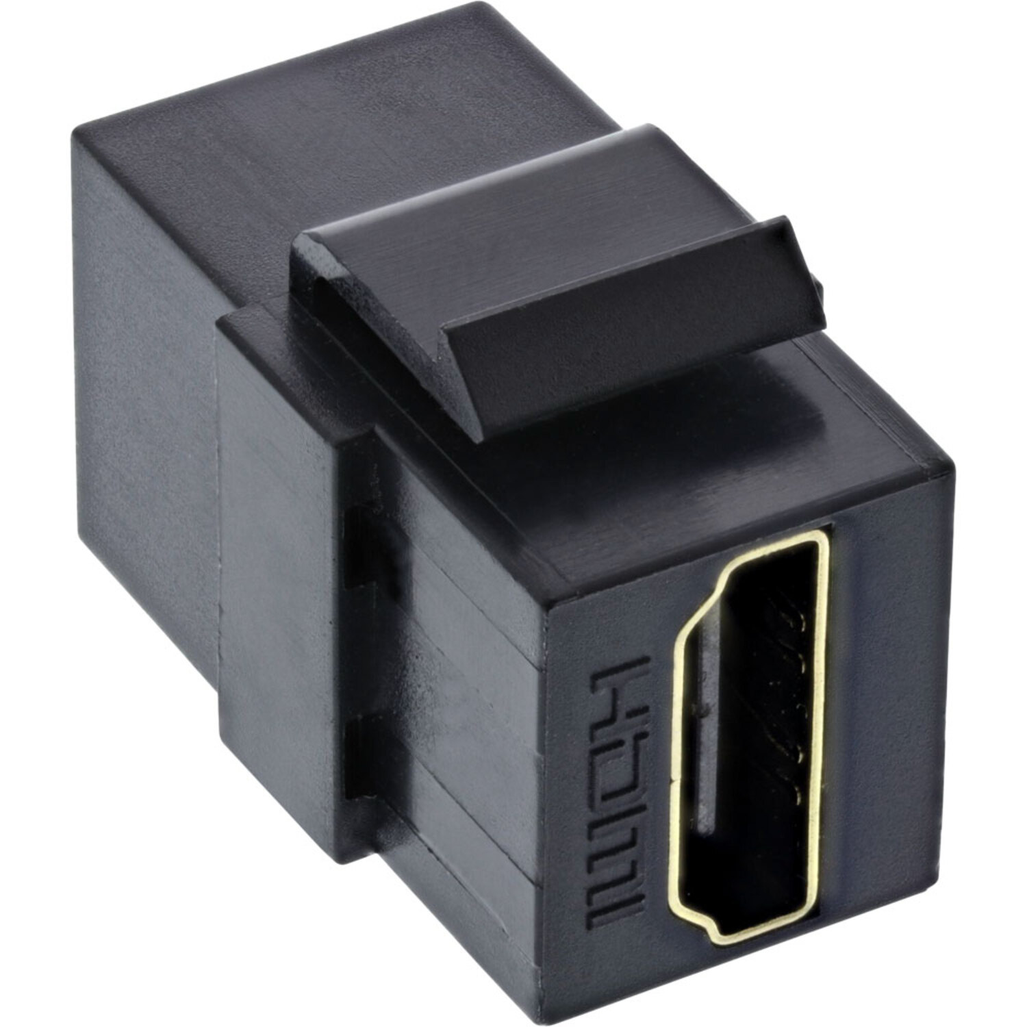 Snap-In HDMI 4K/60Hz, schwarz Einsatz Snap-In Keystone INLINE A / Buchse/Buchse, InLine® Modulsystem,