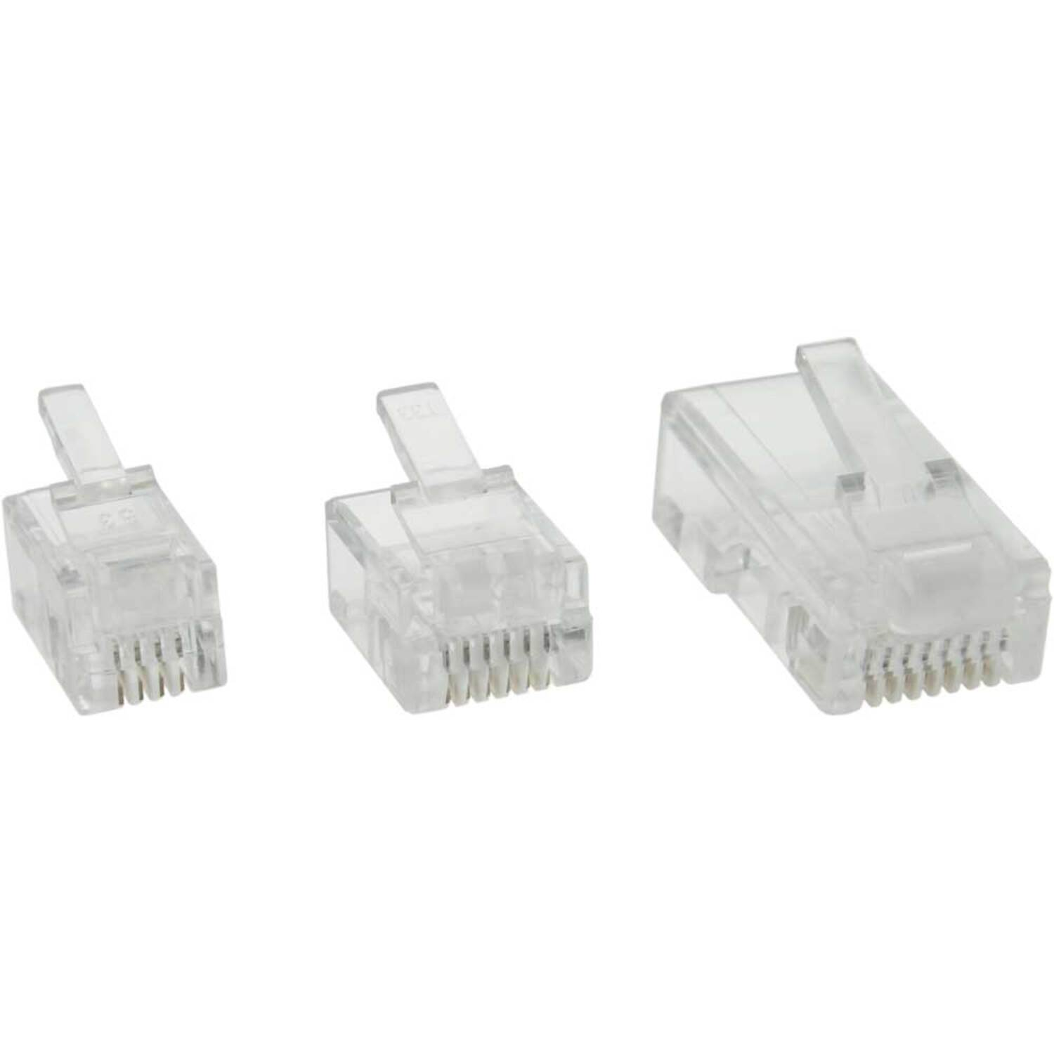 Modular InLine® Crimpen Modularstecker, INLINE / zum ISDN 4P4C RJ10 auf TAE Flachkabel, / 10er /