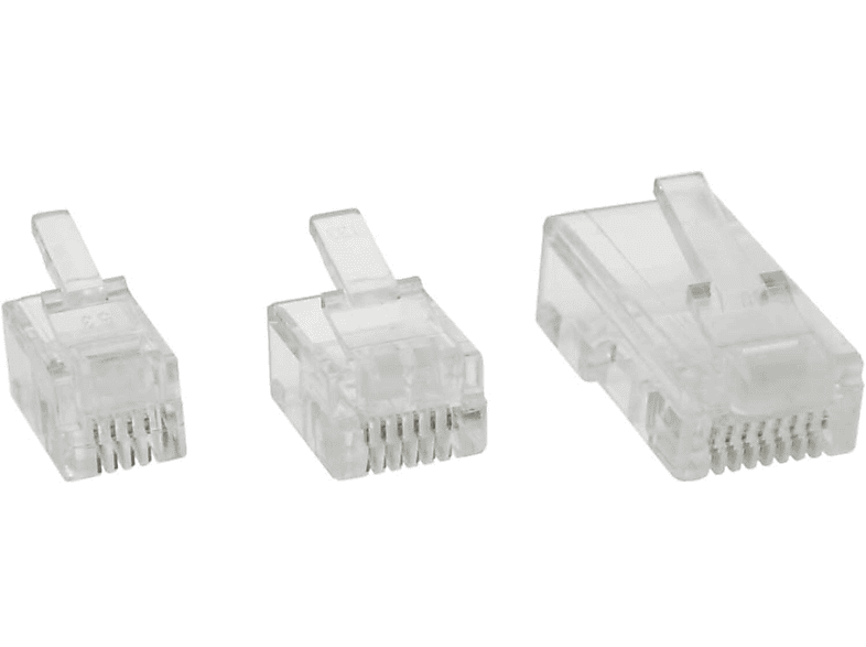 Modular InLine® Crimpen Modularstecker, INLINE / zum ISDN 4P4C RJ10 auf TAE Flachkabel, / 10er /