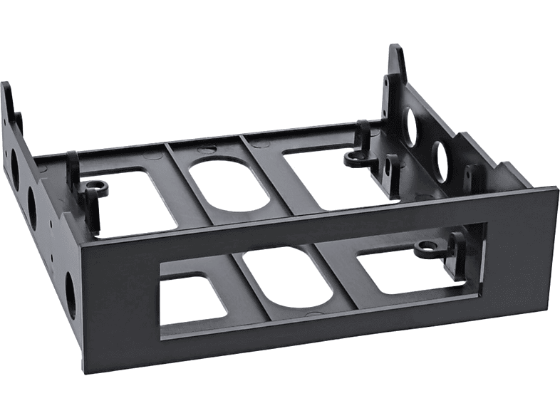 INLINE InLine® Floppy-Einbaurahmen mit Rahmen / schwarz / Installation / Schrauben, Schienen