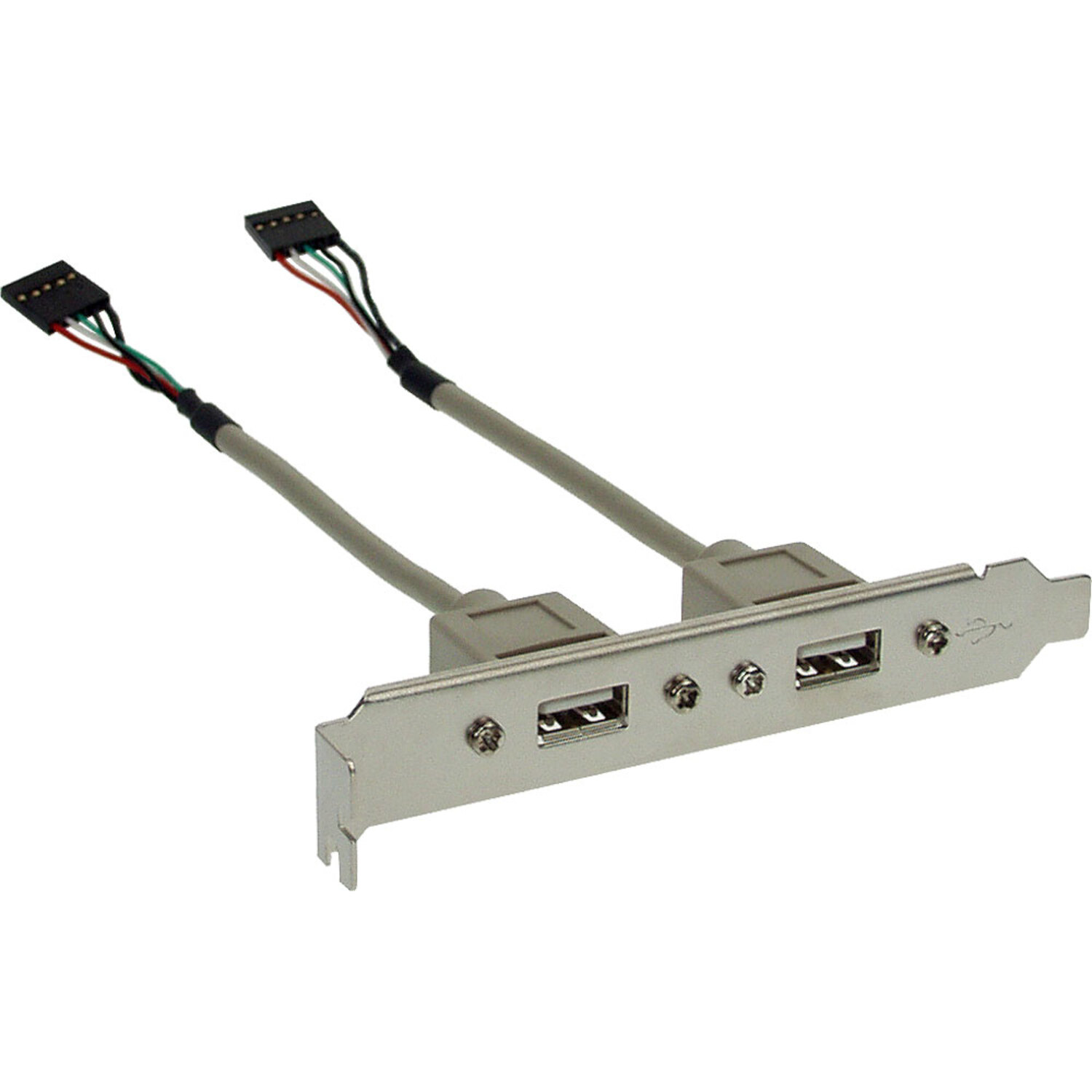 INLINE InLine® Slotblech auf USB Slotbleche 5pol USB 2x Buchse Reinigung 0,3m 2x / 2.0