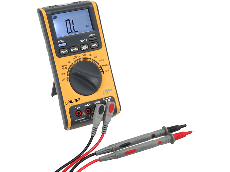 Multimeter Luftfeuchte-, Test- INLINE / mit InLine® Temperatur-, 5-in-1, und Messgeräte Test- /