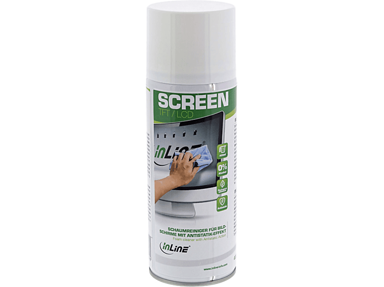 INLINE InLine® Schaumreiniger für Bildschirme mit Antistatik-Effekt, 400ml Reinigung