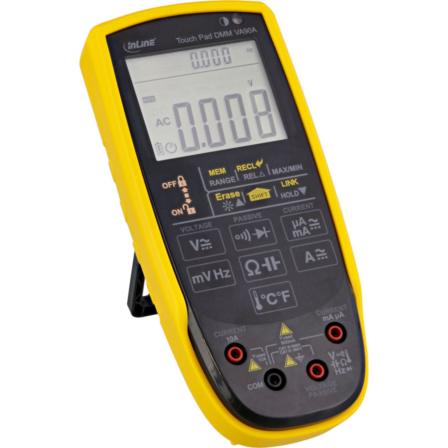 Display, beleuchtetem III Test- InLine® CAT / Messgeräte mit und Multimeter / INLINE Touch-Pad